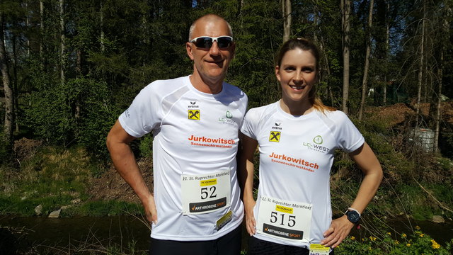 Gerhard und Carina Rauth vom LC Weststeiermark liefen in St. Ruprecht.