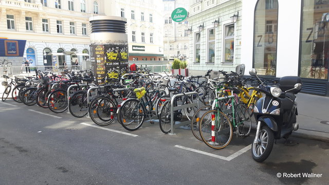 bereits nach 2 Tage 62 Fahrräder abgestellt.
