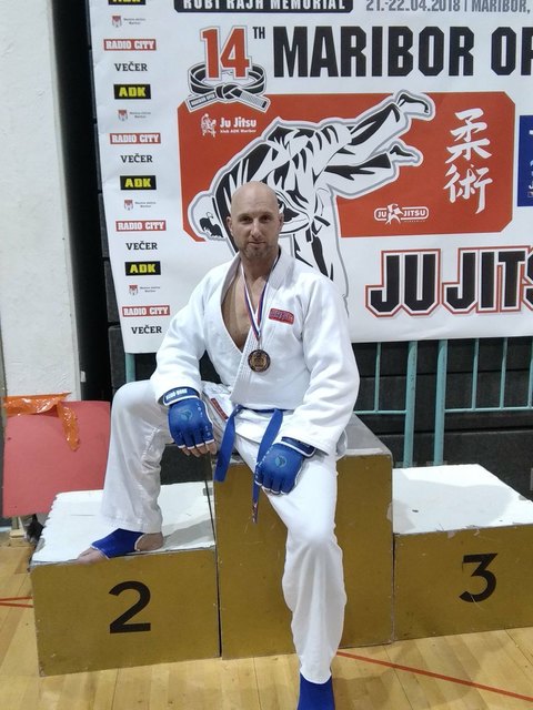 Jiu-Jitsu Rudolf Hainitz ist glücklich über die Bronzenen. | Foto: Hainitz