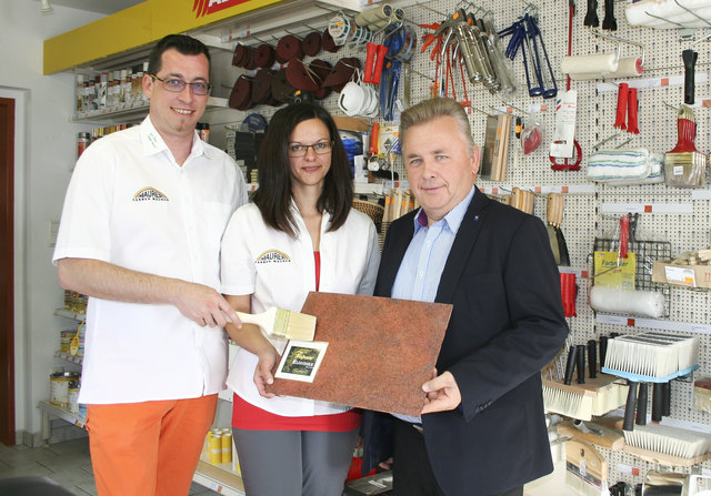 Markus und Manuela Maurer als klassischer Handwerksbetrieb im Gespräch zum Handwerkerbonus mit LAbg. Franz Mold.