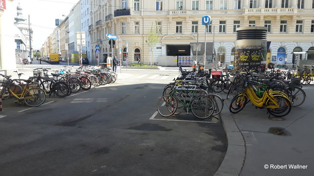 bereits nach 2 Tage 62 Fahrräder abgestellt.
