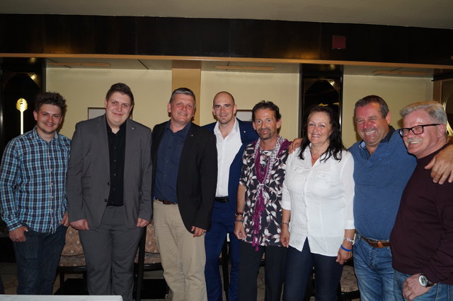 v.l.: Finanzreferent Gabriel Mösl, Kassaprüfer Marcel Gundolf, Obmann Michael Ebenbichler, LAbg.Patrick Haslwanter (Gast), Obmann-stv. Wolfgang Mader, Schriftführer Luise Haselwanter, Obmann-stv Wolfgang Gasser, Kassaprüfer Johannes Spiess