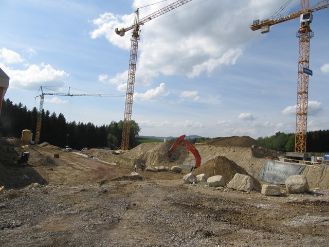 Baustelle für den Ausbau der Käserei Woerle in Henndorf am Wallersee