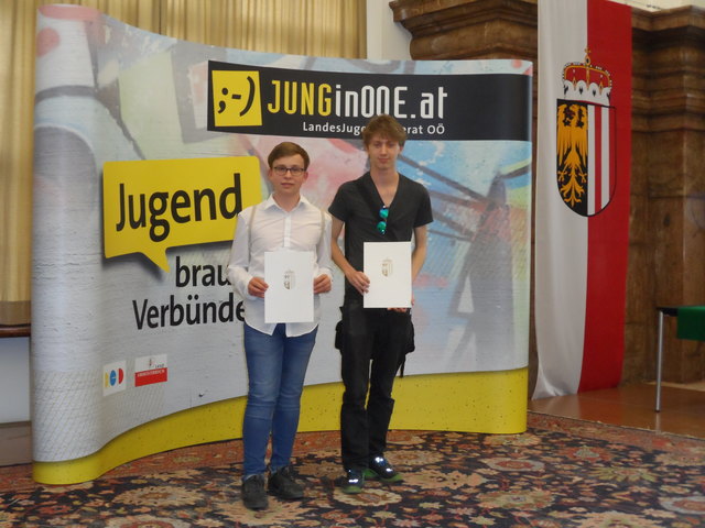 Marius Schedlberger (li.) mit Christoph Huber