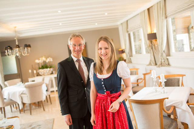 Magdalena Schachner mit ihrem Chef Hubert Koller in Seeboden