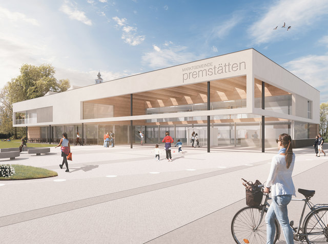 So soll das neue Rathaus der Martkgemeinde Premstätten aussehen, Eröffnung Herbst 2019. Gemeinderatswahlen finden 2020 statt.
