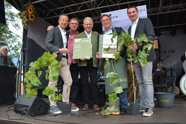 Beim Weinfest 2017 wurde die Stadt Kufstein durch das großzügige Geschenk der niederösterreichischen Partnerstadt Langenlois zu einer Weinstadt. | Foto: Stadt Kufstein/Kleinheinz