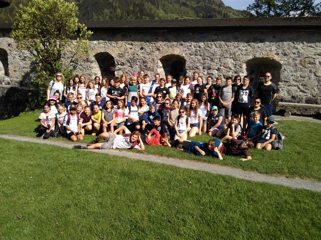 Die Klassen auf der Burg Hohenwerfen