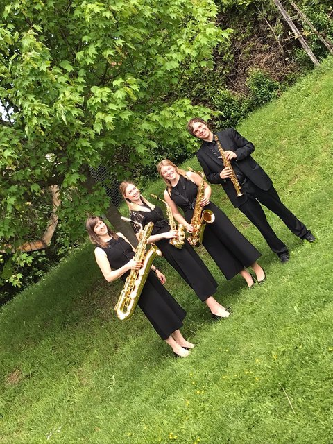 Anna Gollien, Viktoria Wildbacher, Laura Sappl, Markus Adam (v.l.)