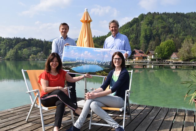 Eventmanagerin Margit Skias, TVB-Chefin Brigitte Matschnig (vorne, v. li.), Tourismus-Chef Daniel Orasche und Michael Mateidl (Hotel Sonne)