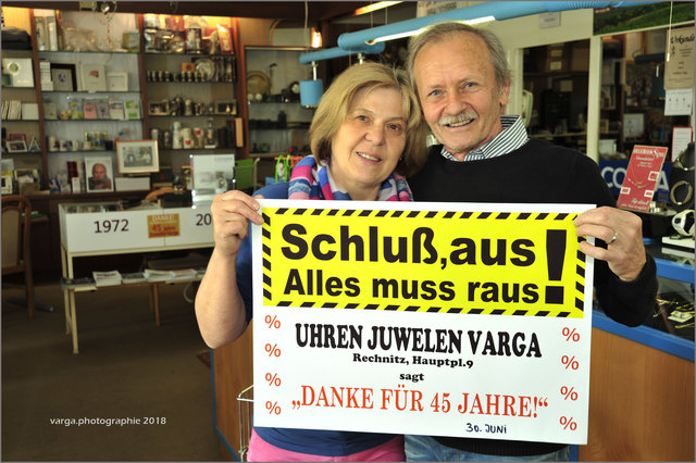 Helga und Wilhelm Varga verabschieden sich nach 45 Jahren von ihren Kunden.