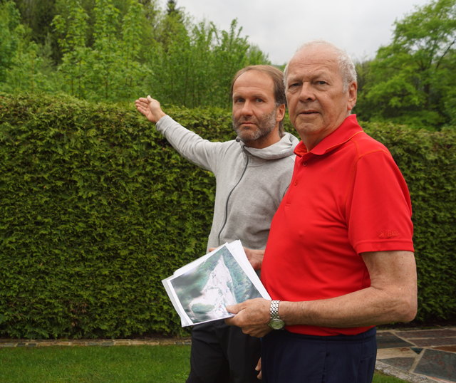 Fritz Schoiberer (li.) und Fritz Knoll protestieren.