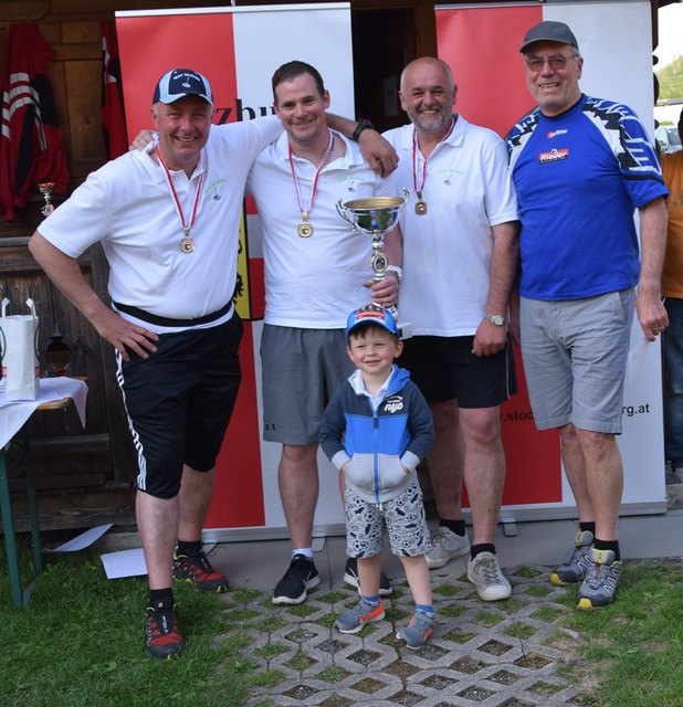 Die Salzburger Meister: Alex Sommerer, Bernhard Hutter, Tom Mössler und Helmut Aglassinger