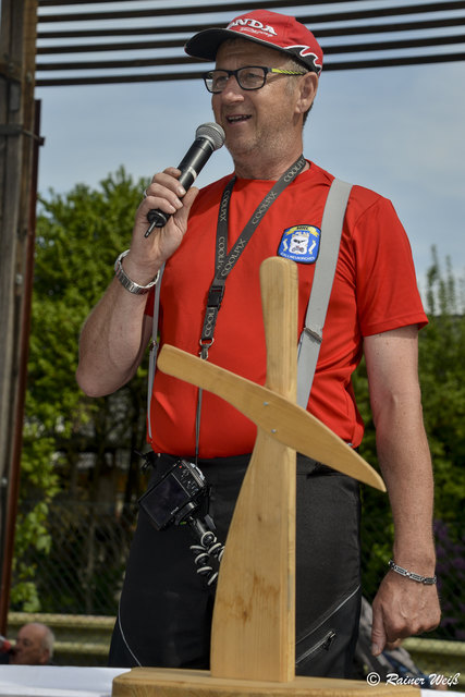 MRC-Obmann und Organisator Franz Kern bei der Begrüßung der Teilnehmer