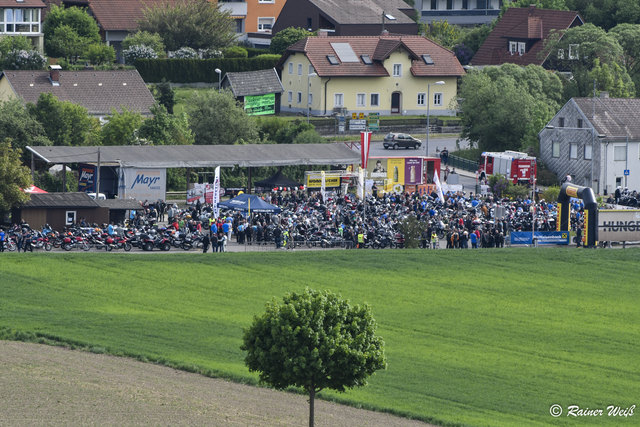 Das Festgelände vom Linzerberg aus
