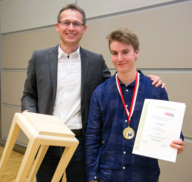 Paul Mühlegger (r.) siegte beim Landesbewerb.