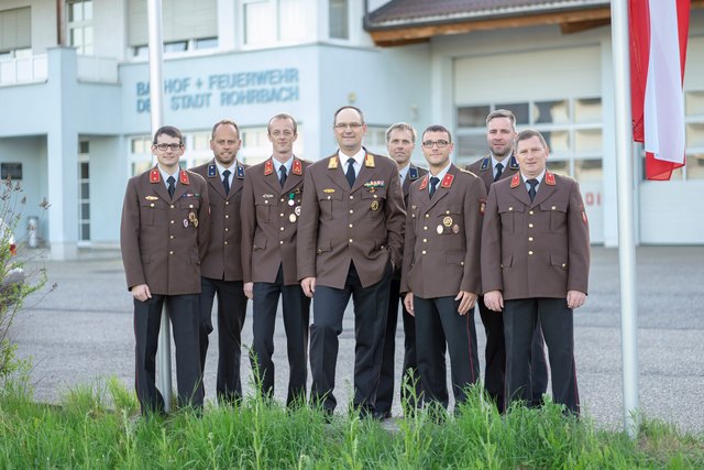 Das Kommando der Feuerwehr Rohrbach wurde wiedergewählt. | Foto: Foto: FF Rohrbach