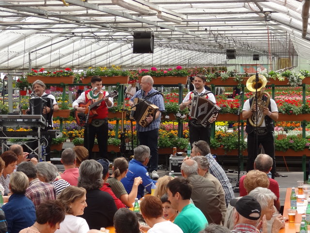 Die Freddy Pfister Band mit Josef Norz auf der Bühne,
sorgte für super Stimmung in der Blumenwelt Norz-Tichoff in Haiming. | Foto: Josef Norz