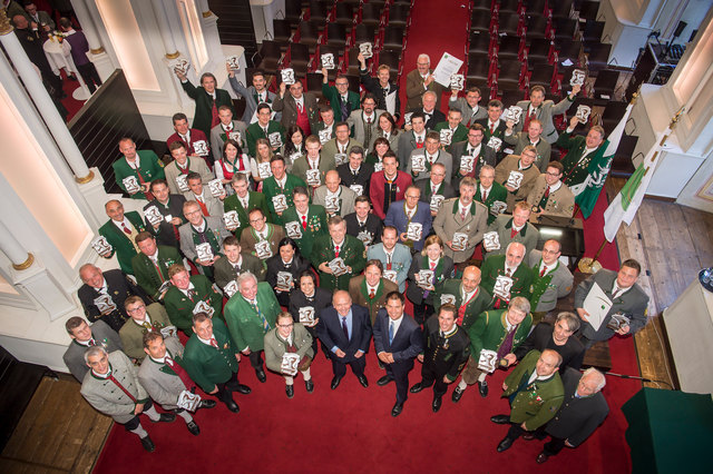 68 steirische Blasmusikkapellen wurden gestern durch LH Schützenhöfer mit dem "Blasmusik Panther" ausgezeichnet. Auch LH-St.Schickhofer gratulierte dazu. | Foto: steiermark.at/Fischer