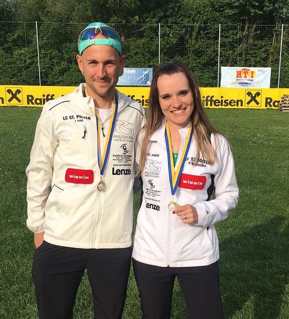Clubkollege Thomas Punz mit Melanie Marouschek. | Foto: Privat