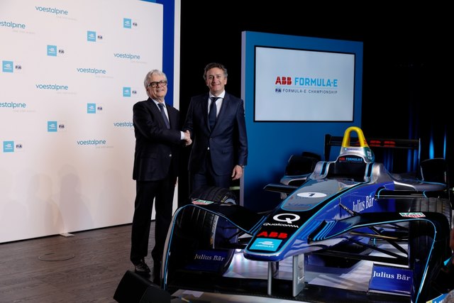 Wolfgang Eder (l)., CEO voestalpine AG, mit Alejandro Agag, Gründer und CEO der Formel E | Foto: voestalpine