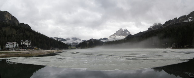 Misurinasee in Südtirol am 5. Mai 2018
