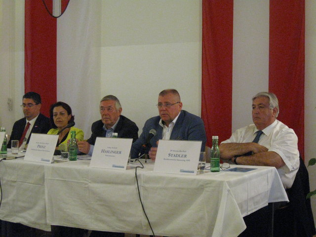 v.L.n.R.: Mathias Cremer, Margarete Gumprecht, Walter Prinz, Gerhard Haslinger, Walter Stadler