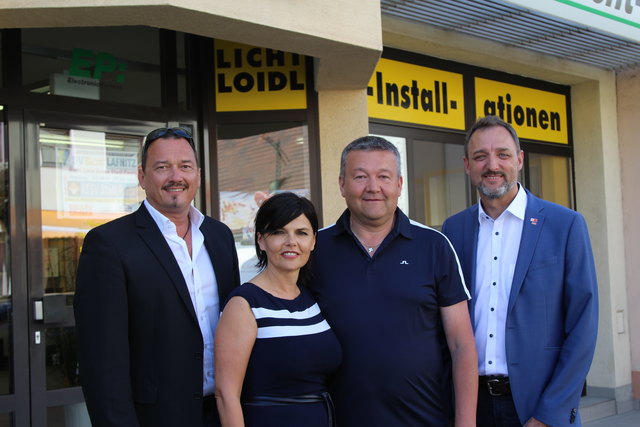 ÖGB Regionalsekretär Edmund Artner, Edeltraud & Bernhard Loidl, AK-Präsident Gerhard Michalitsch
