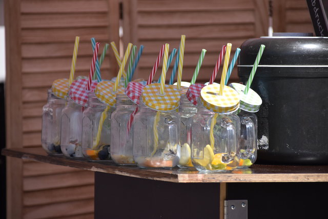 Hausgemachte Limonade in fünf Sorten – das Glas gab's am Lemonade-Bike-Stand gleich mit dazu.