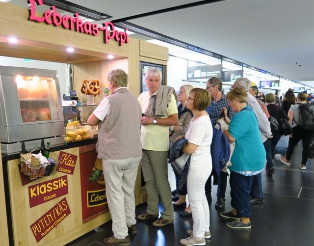 Noch eine schnelle Stärkung vor den Flug