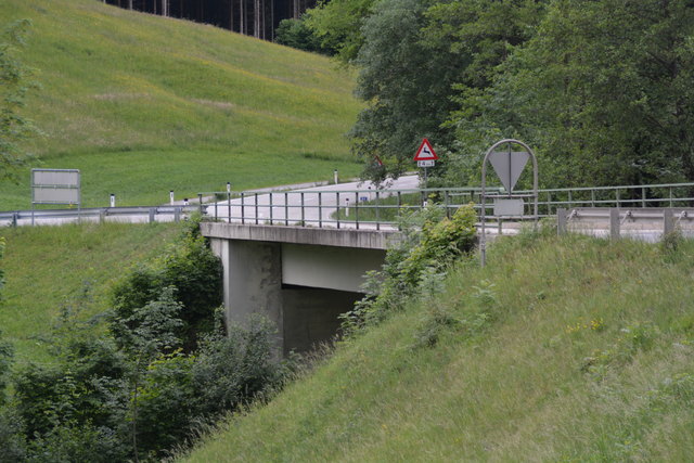 Generalsanierung in Scheibbs: Die Brücke über den Saffenbach in Brandstatt an der Bundesstraße B22 wird  instandgesetzt.