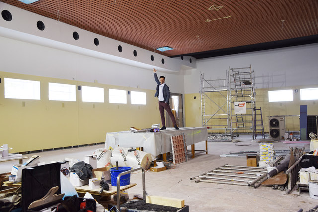 Chef Thomas Kraml auf der aktuellen Baustelle am Rochusmarkt. Der Zielpunkt wird zum Tanzpalast.