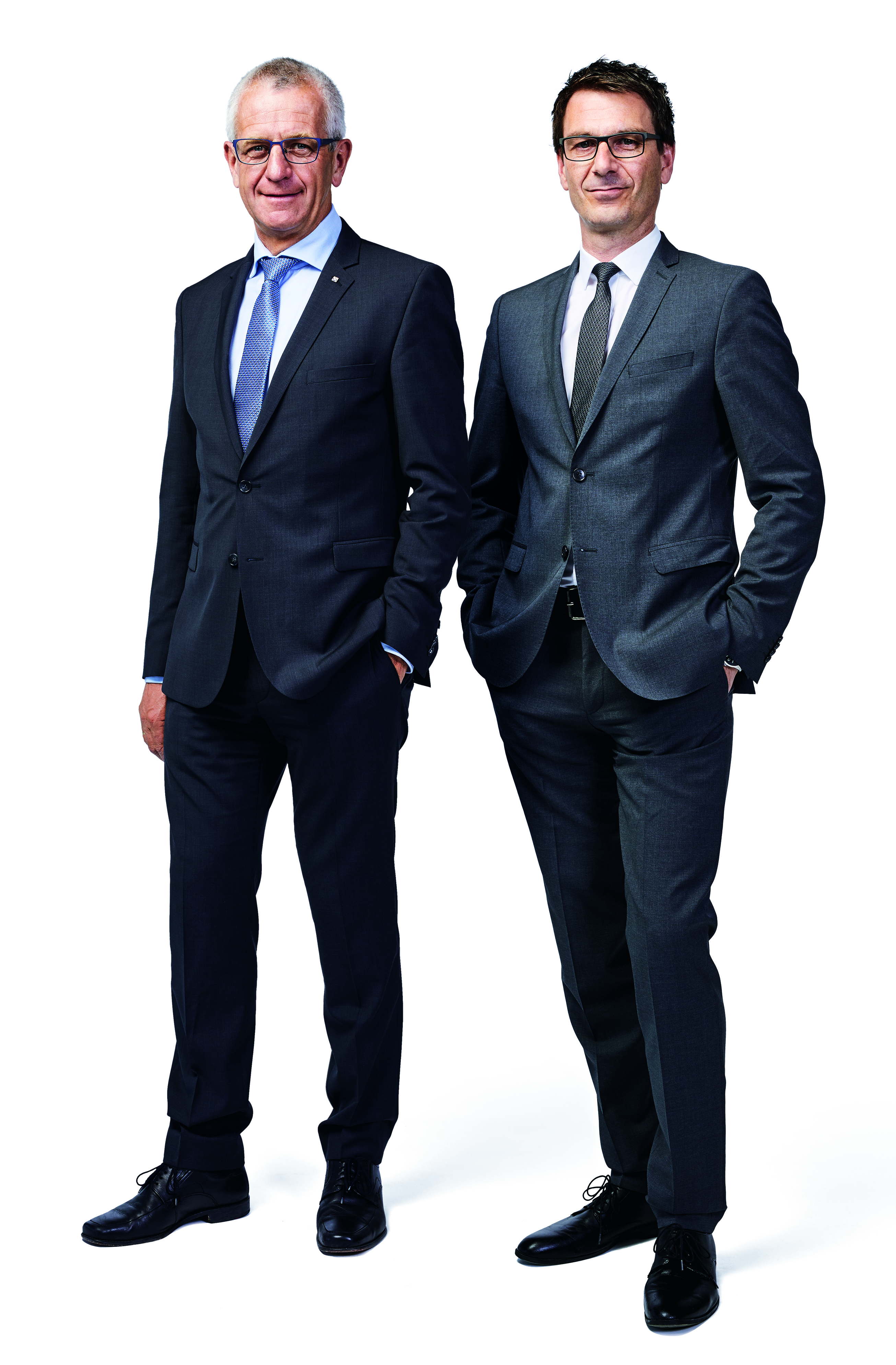 Die beiden Vorstände der fusonierten Raiffeisenbanken Neufelden, Niederwaldkirchen und St. Martin - Kleinzell, Franz Erlinger und Christian Berger.
