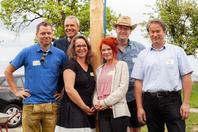 Dominik Holzinger, Hannes Stöckl, Tanja Jetzinger-Kössler, Romy Haustein, Gerald Wiederkehr und Martin Rehrl (v.l.).
