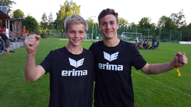 Philipp Einsiedler (links) und Lukas Eidenhammer (rechts) spielen bei der U18-WM für Österreich. | Foto: UFG Grieskirchen/Pötting