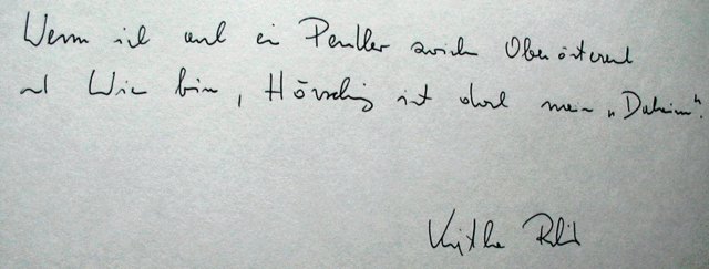 Recheis Käthe Widmung zu 10 Jahre QULTURSzene 25.4.2003