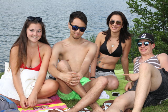 Beim Silbersee-Opening mit dabei waren: Alina Fritsch, David Steinacher, Rebecca Pippan und Patric Lakonig