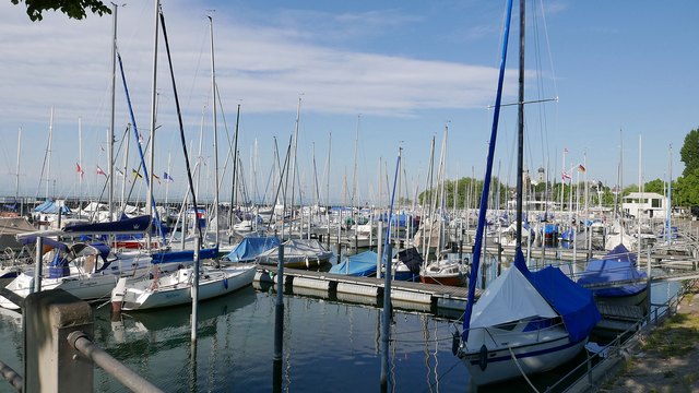 Der Yachthafen in Friedrichshafen.