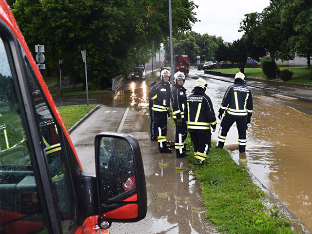 Die Stadtfeuerwehr Pinkafeld hatte nach einem schweren Unwetter zahlreiche Einsätze. | Foto: Stadtfeuerwehr Pinkafeld