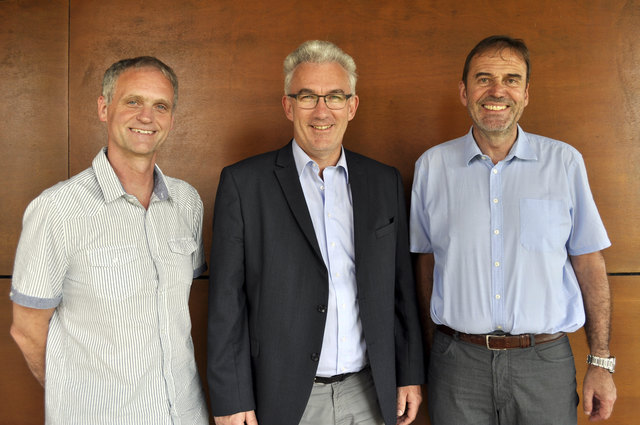 Für Sie da: Das Immobilienmanagement Wolfgang Friesenbichler (Mitte) Andreas Schantl (l.) und Gerhard Mayer.