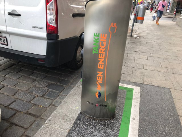 Die E-Ladestation in der Mariahilfer Straße 136.