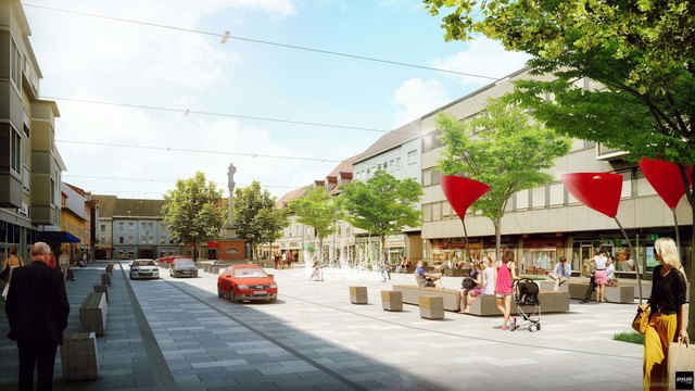 So soll der neue Knittelfelder Hauptplatz aussehen. Foto: freiland consulting