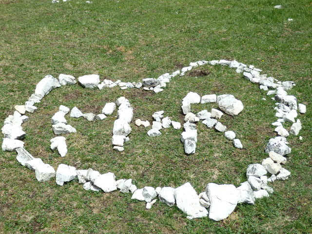 ein Liebesbeweis mit Steinen gelegt