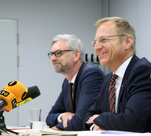 Michael Strugl (ÖVP, li.) wird Verbund-Vorstand, Landeshauptmann Thomas Stelzer sucht einen Nachfolger für seinen Stellvertreter.