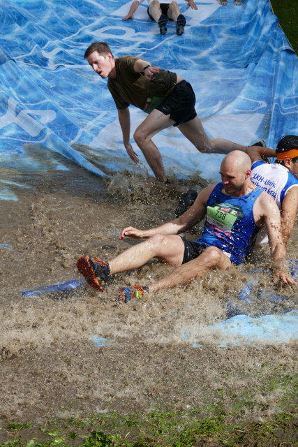 Wasserrutsche im grazer Augartenpark, Grazathlon 2018