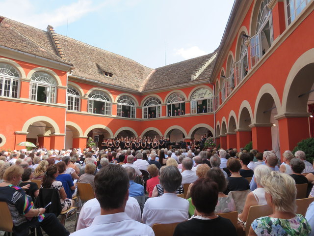 Das Finale der Philharmonischen Klänge 2018 fand im Schosshof in Kornberg statt. | Foto: Verein kultur-land-leben