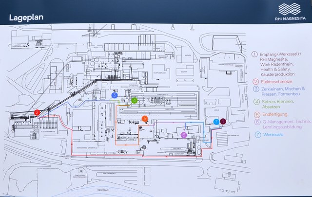 Der Lageplan des Radentheiner RHI-Werks