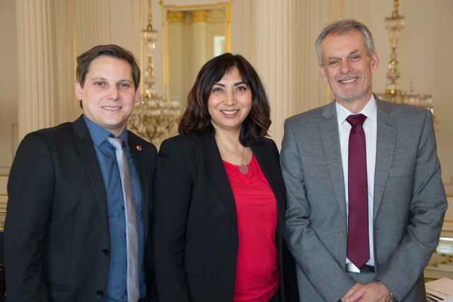 Die Tiroler SPÖ-NationalrätInnen Christian Kovacevic, Selma Yildirim und Maximilian Unterrainer hoffen auf breite Unterstützung für den Initiativantrag. | Foto: Hitthaler