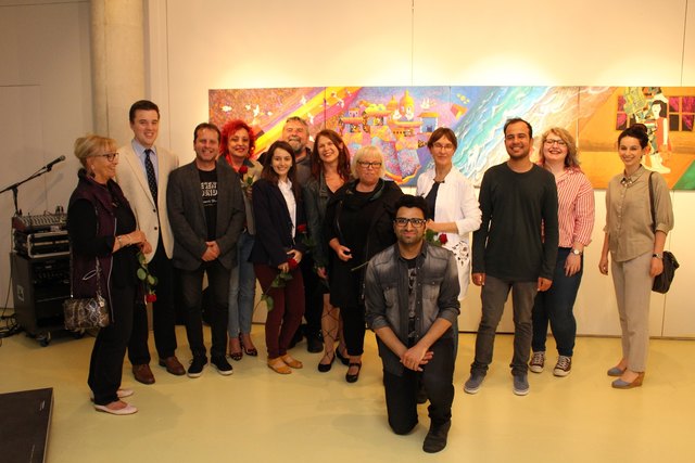 Unter den Gästen der Ausstellungseröffnung fand man auch die Kulturreferenten von Leoben Johannes Gsaxner und Trofaiach René Pichler.