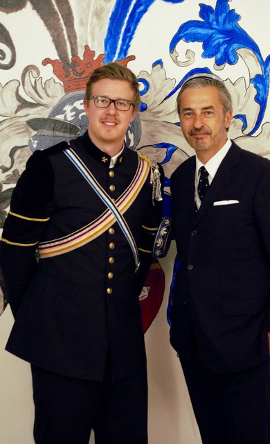 Vereinsobmann Stefan Reisinger mit Festredner Markus Gull.